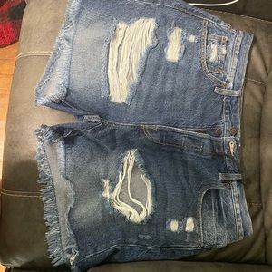 Denim shorts